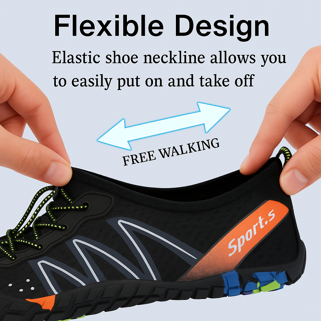 AquaStride™ – Quick-Dry Barefoot Water Shoes
