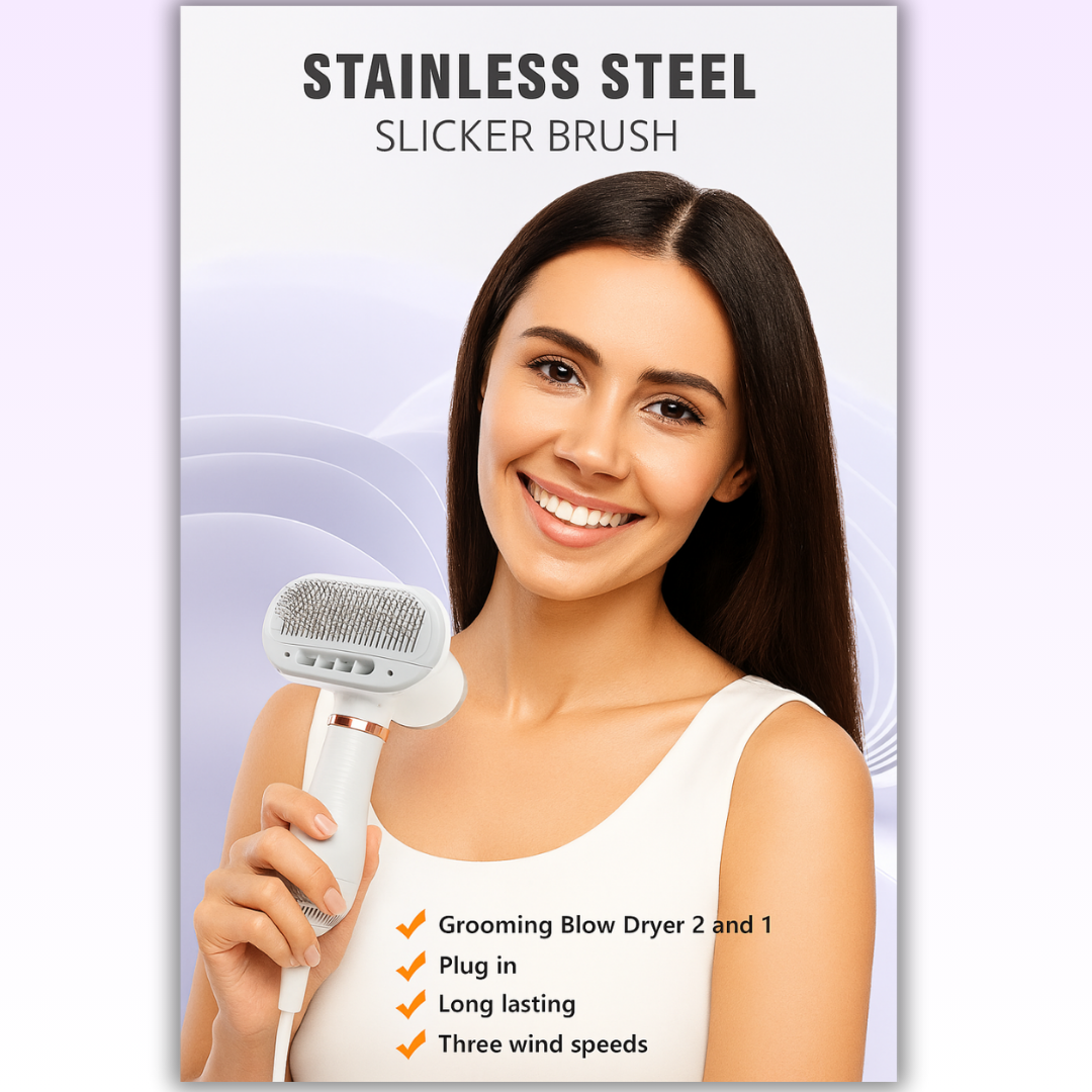 FluffPro™ - Pet Grooming Dryer Comb
